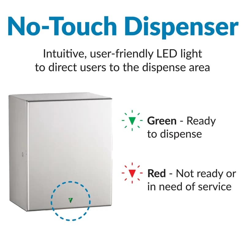 Paper Towel Dispenser Stainless Steel Surface Mount Automatic 1/Each