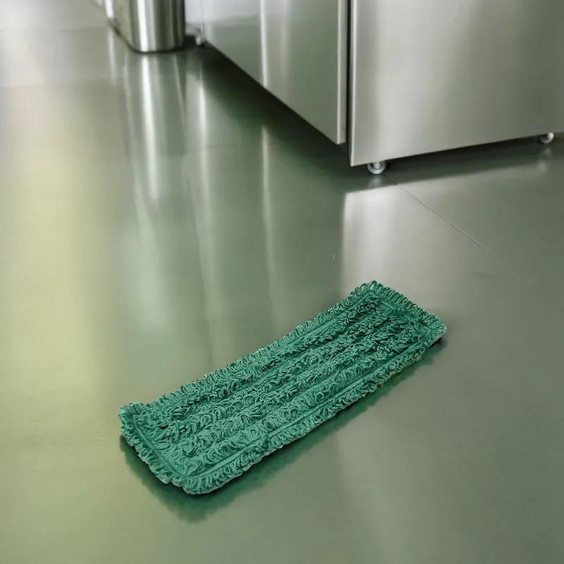 Mop Head 18 IN Green Microfiber Loop End 12/Pack