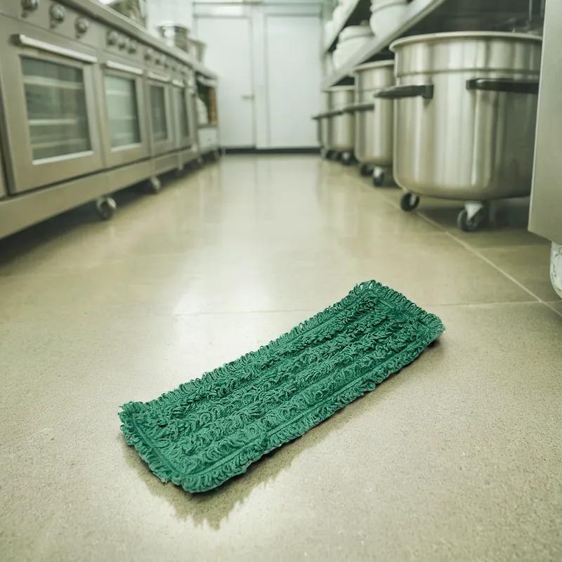 Mop Head 18 IN Green Microfiber Loop End 12/Pack