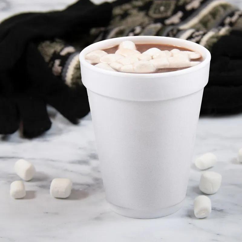 Dart® J Cup® Cup Insulated Squat 14 OZ EPS White 25 Count/Pack 40 Packs/Case 1000 Count/Case