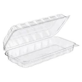 Essentials Danish Dessert Container Hinged With Dome Lid 101 OZ RPET Clear Rectangle 132/Case