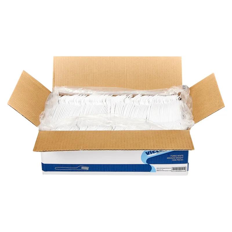 Victoria Bay Fork PP White Medium Weight Unwrapped 1000/Case