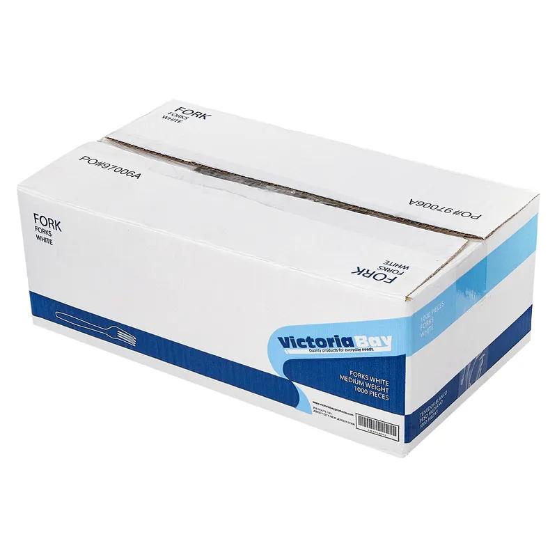 Victoria Bay Fork PP White Medium Weight Unwrapped 1000/Case