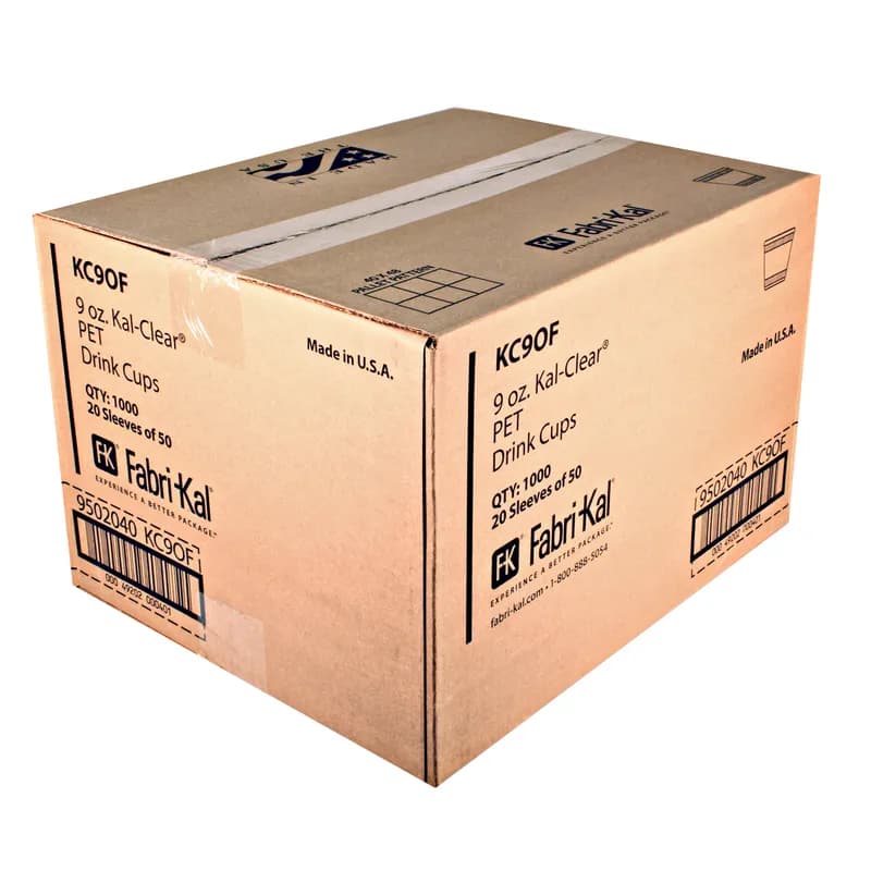 Kal-Clear Cold Cup Old Fashioned Squat 9 OZ PET Clear 1000/Case