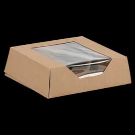 VISIONS Bakery Box 8 IN Paperboard PET Kraft With Window 100/Case