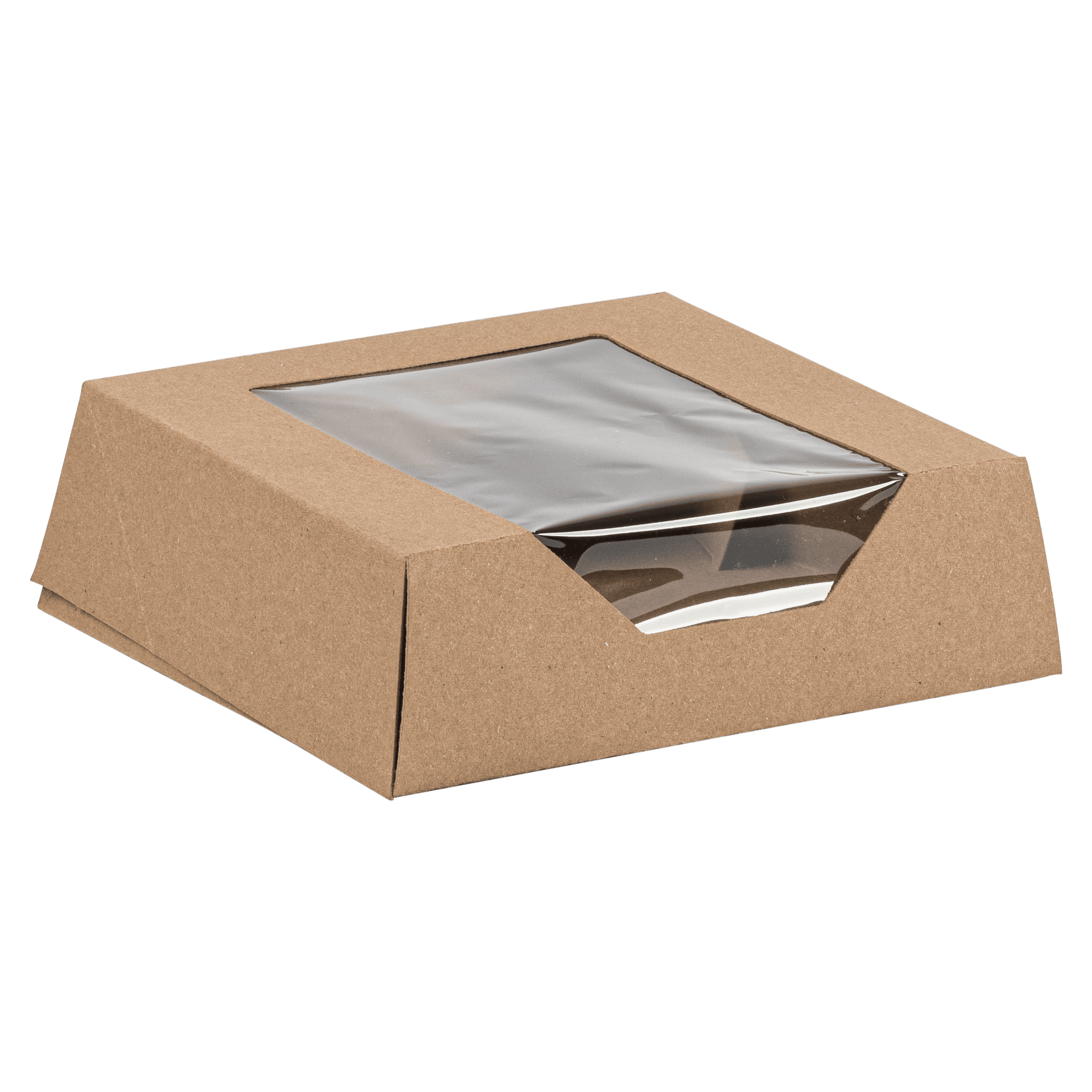 VISIONS Bakery Box 8 IN Paperboard PET Kraft With Window 100/Case