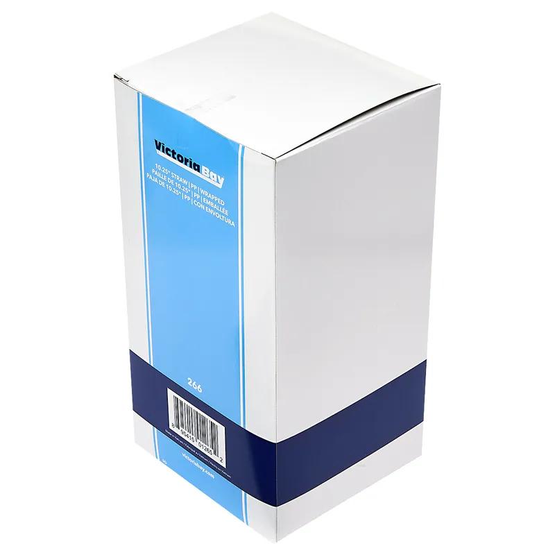 Victoria Bay Jumbo Straw 10.25 IN PP Clear Paper Wrapped 500 Count/Pack 4 Packs/Case 2000 Count/Case