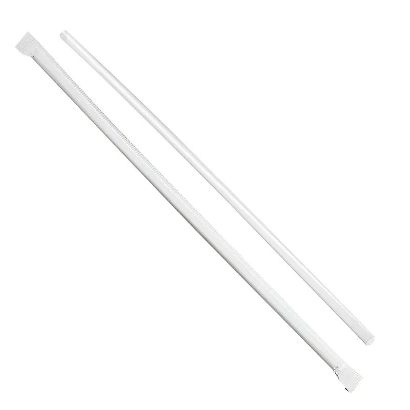 Victoria Bay Jumbo Straw 10.25 IN PP Clear Paper Wrapped 500 Count/Pack 4 Packs/Case 2000 Count/Case