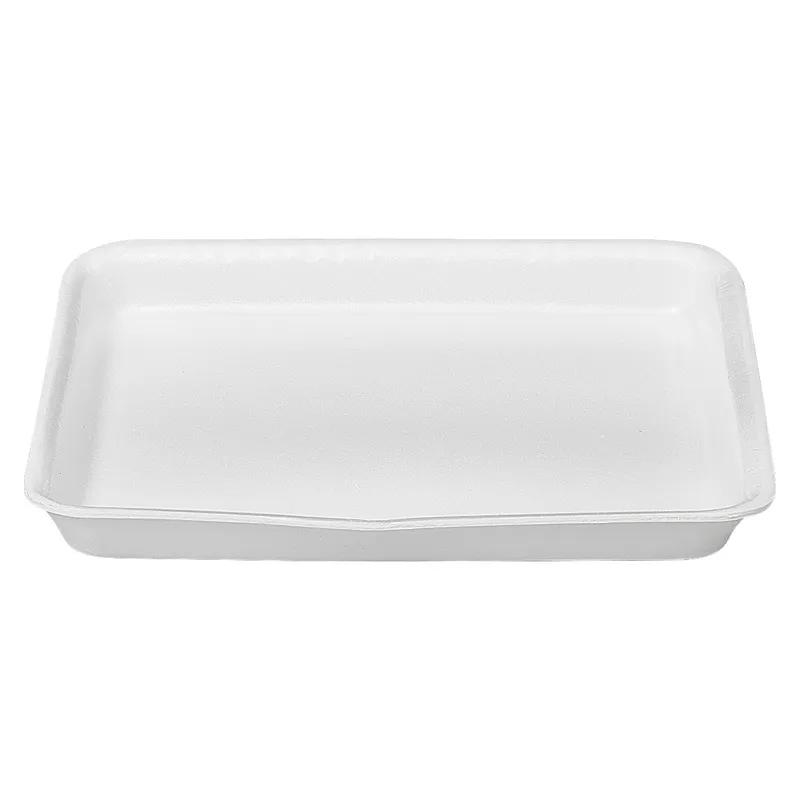 8HL Meat Tray 8X10X1.17 IN Polystyrene Foam White Heavy 400/Case