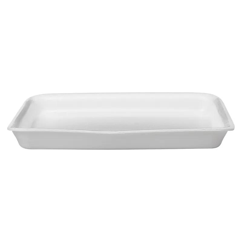 8HL Meat Tray 8X10X1.17 IN Polystyrene Foam White Heavy 400/Case