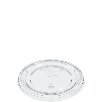 Dart® Lid Flat 3.984X0.355 IN PET Clear For 16-20-24 OZ Cold Cup With Hole Freezer Safe 100 Count/Pack 10 Packs/Case