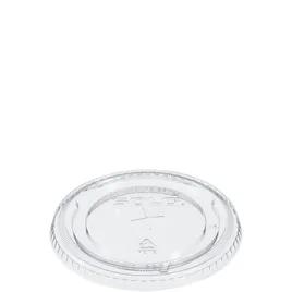 Dart® Lid Flat 3.984X0.355 IN PET Clear For 12-24 OZ Cold Cup With Hole Freezer Safe 100 Count/Pack 10 Packs/Case