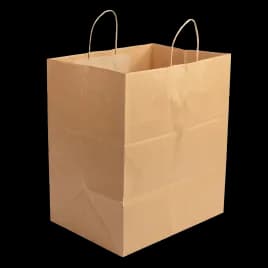 Shopping Bag 14X10X16 IN Paper Kraft With Twist Handle Closure 200/Case