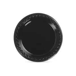 Plate 6 IN Plastic Black Round 1000/Case
