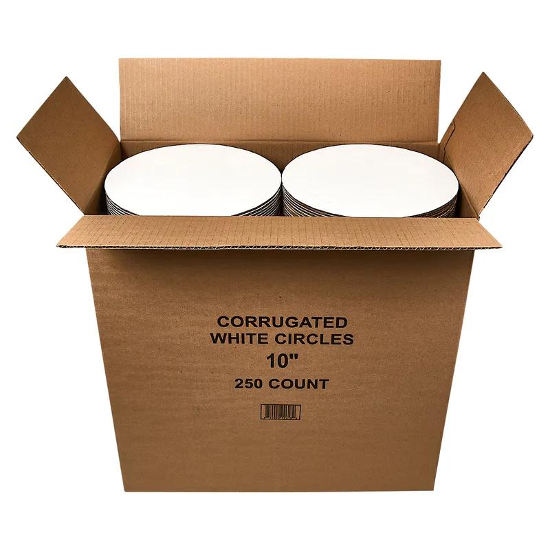 Cake Circle 10 IN Corrugated Paperboard White Round Single Wall 250/Case