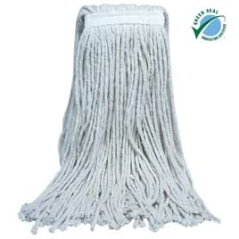 Wet Mop Head Large (LG) White Cotton Cut End Narrow Headband 12/Case