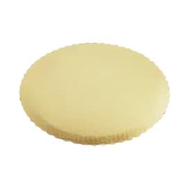 Cake Board 12 IN Corrugated Paperboard Gold Round Scalloped 100/Case