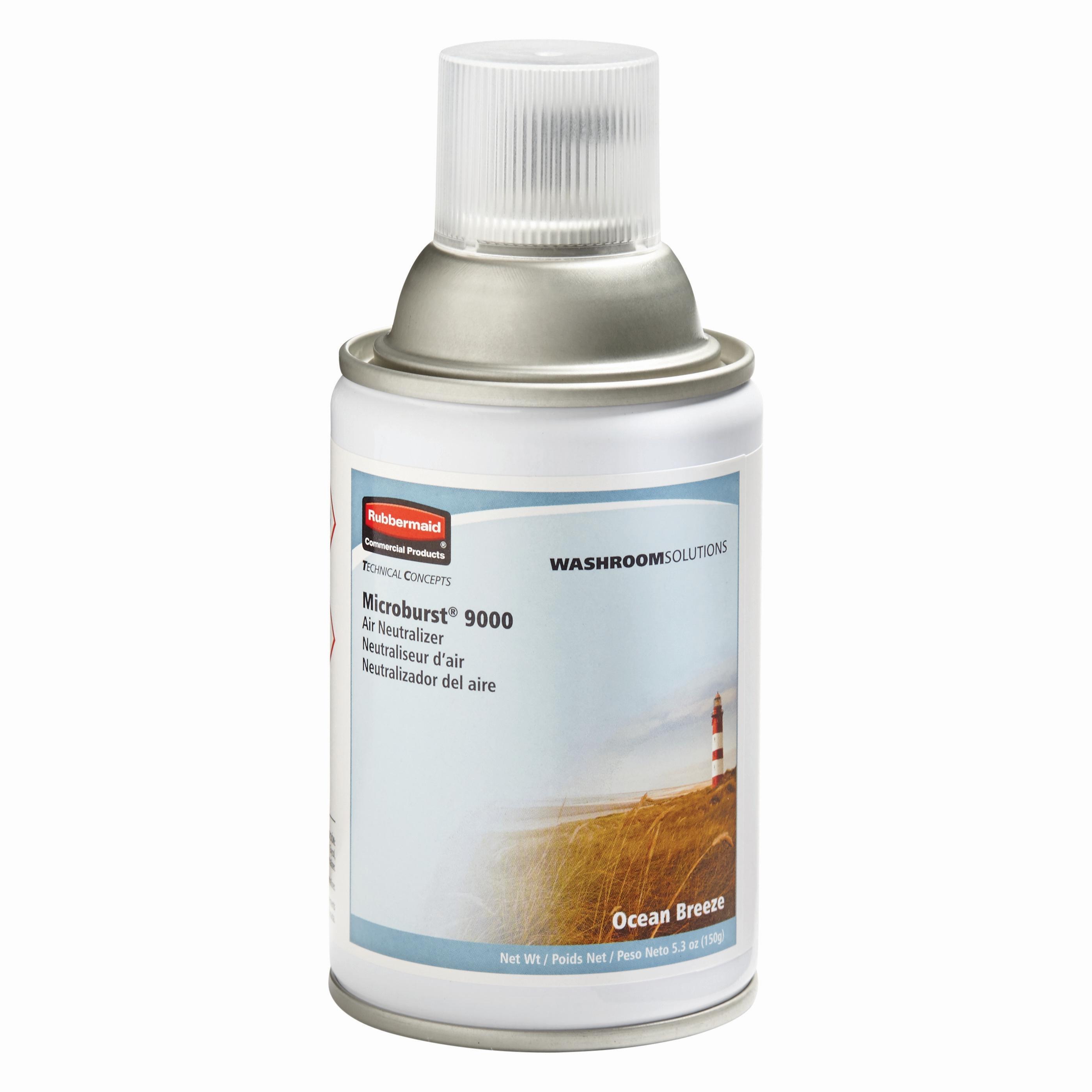 Microburst® 9000 Air Freshener Ocean Breeze Aerosol 5.3 FLOZ Refill 4/Case