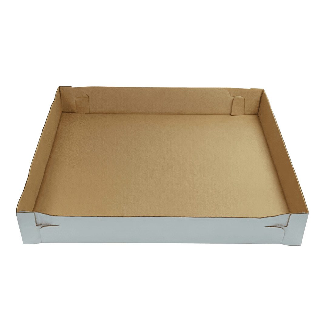 Cake Box 18X18X7 IN Corrugated Paperboard White Square 2-Piece 25/Bundle