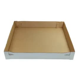 Cake Box 18X18X7 IN Corrugated Paperboard White Square 2-Piece 25/Bundle