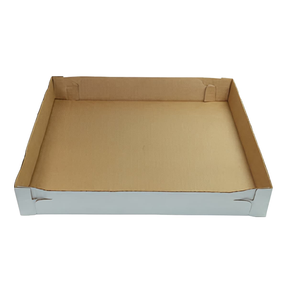Cake Box 18X18X7 IN Corrugated Paperboard White Square 2-Piece 25/Bundle