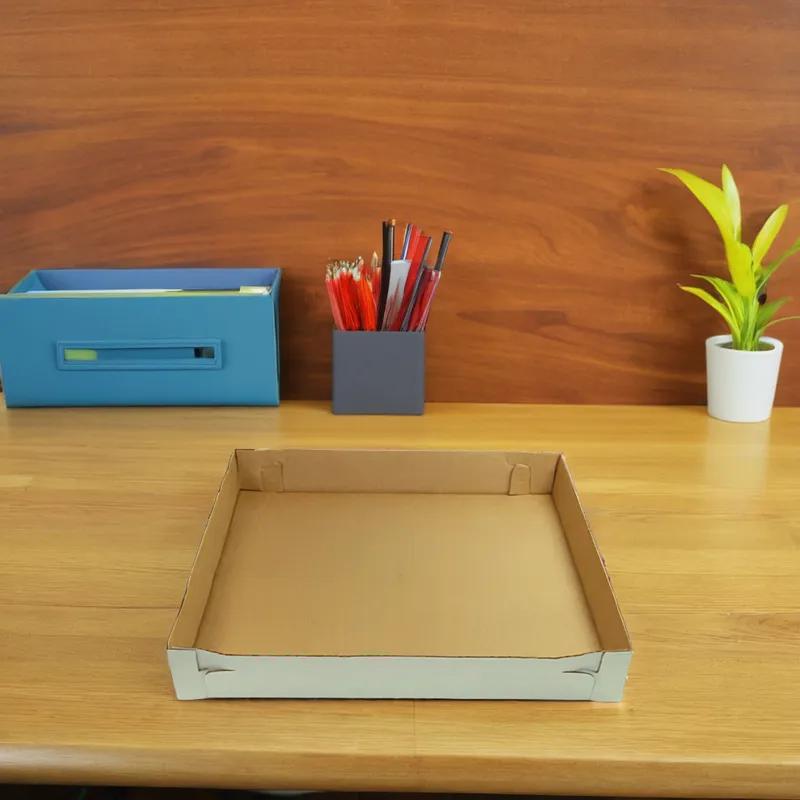 Cake Box 18X18X7 IN Corrugated Paperboard White Square 2-Piece 25/Bundle