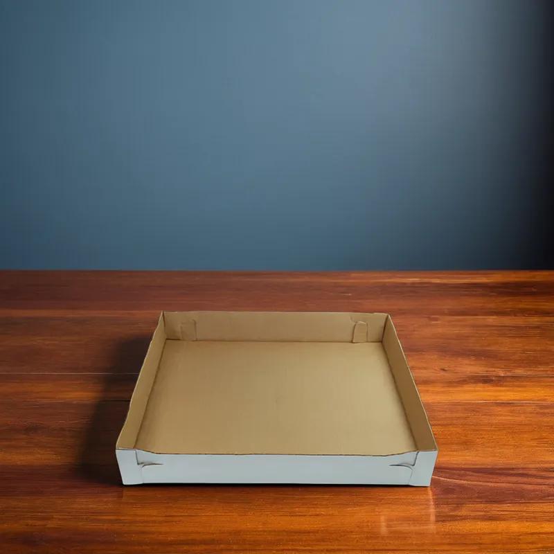 Cake Box 18X18X7 IN Corrugated Paperboard White Square 2-Piece 25/Bundle