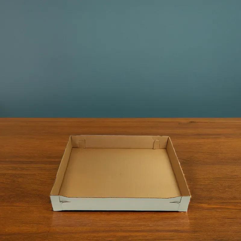 Cake Box 18X18X7 IN Corrugated Paperboard White Square 2-Piece 25/Bundle