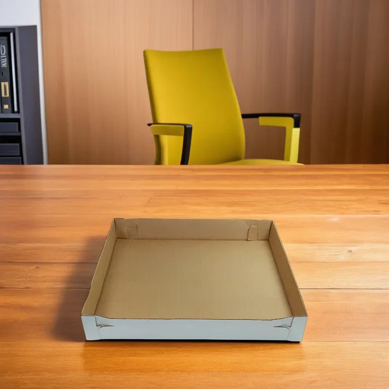 Cake Box 18X18X7 IN Corrugated Paperboard White Square 2-Piece 25/Bundle