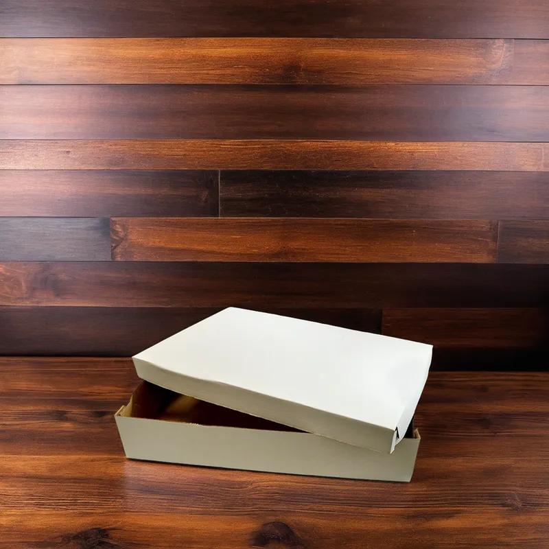 Cake Box 18X14X5 IN Corrugated Paperboard Rectangle 2-Piece 25/Bundle