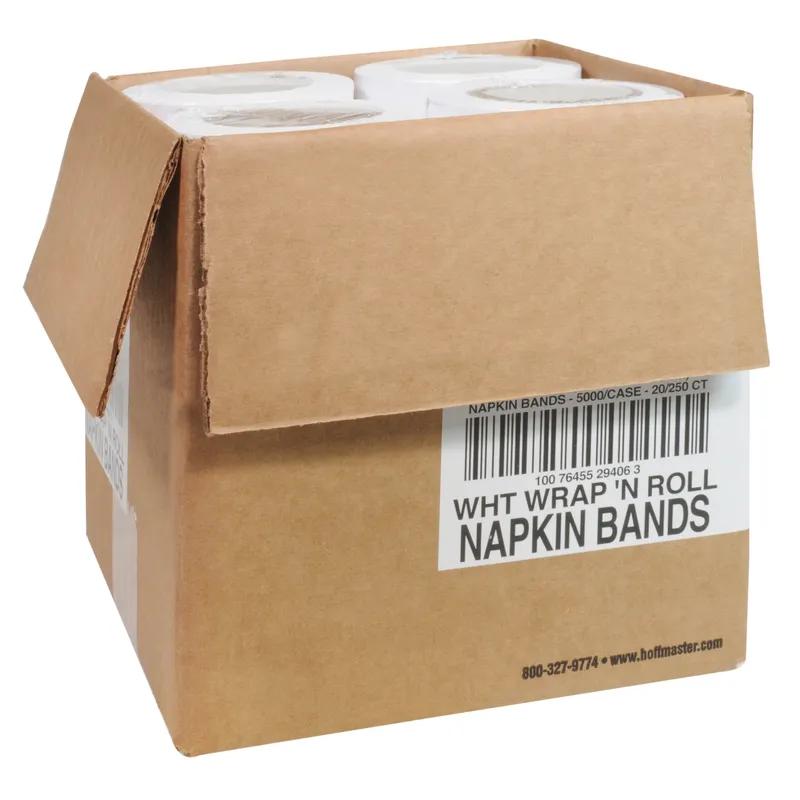Wrap'nRoll® Napkin Bands 1.5X4.25 IN White Paper 5000/Case