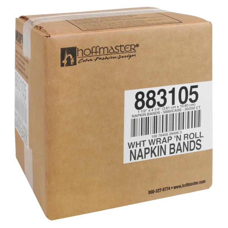Wrap'nRoll® Napkin Bands 1.5X4.25 IN White Paper 5000/Case