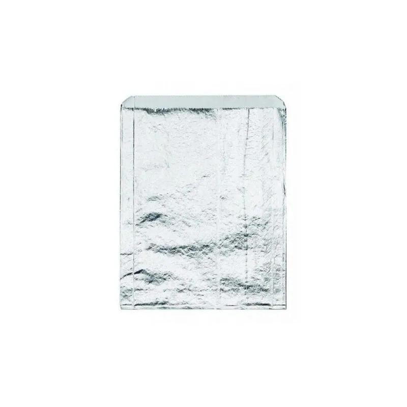Sandwich Bag 6.5X1X8 IN Foil-Lined Paper Silver White Gusset 1000/Case