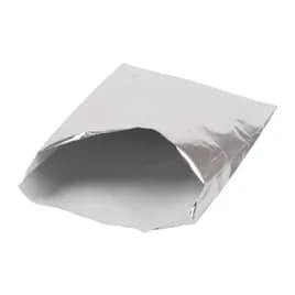 Sandwich Bag 6.5X1X8 IN Foil-Lined Paper Silver White Gusset 1000/Case