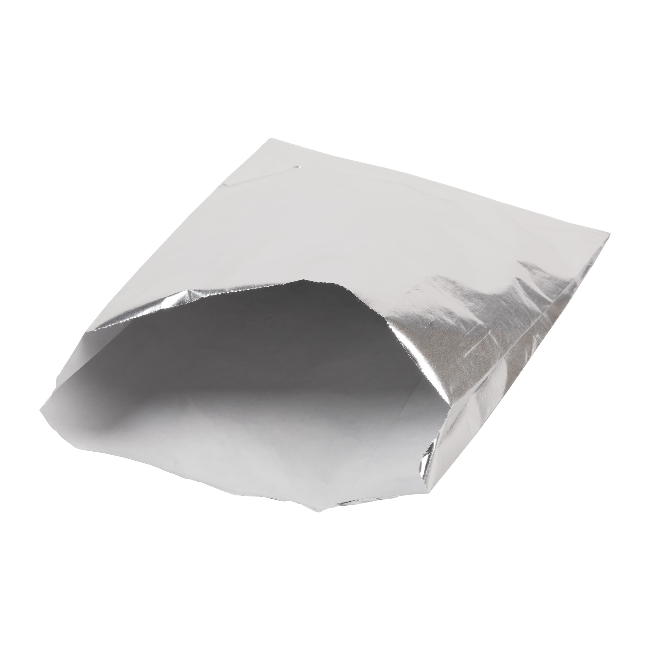 Sandwich Bag 6.5X1X8 IN Foil-Lined Paper Silver White Gusset 1000/Case