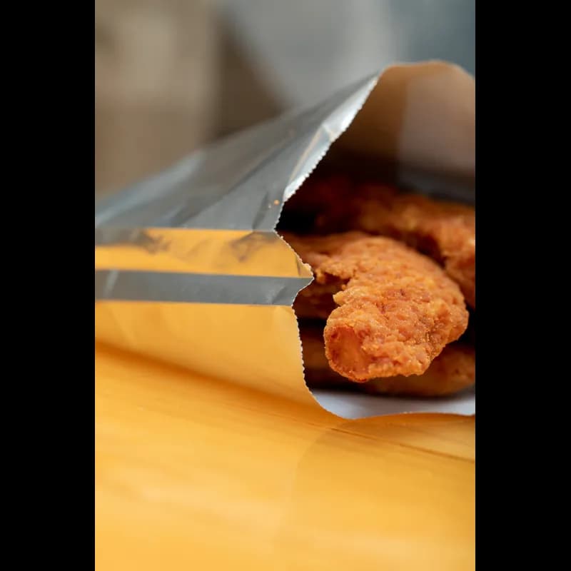 Sandwich Bag 6.5X1X8 IN Foil-Lined Paper Silver White Gusset 1000/Case