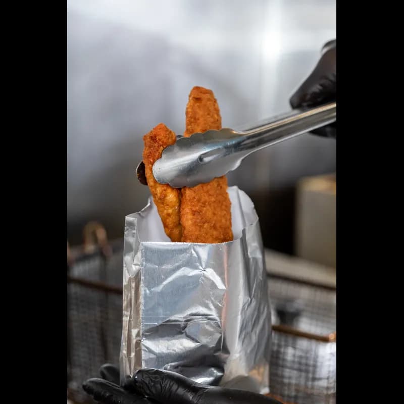 Sandwich Bag 6.5X1X8 IN Foil-Lined Paper Silver White Gusset 1000/Case