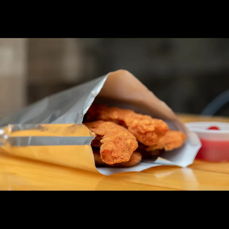 Sandwich Bag 6.5X1X8 IN Foil-Lined Paper Silver White Gusset 1000/Case