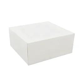 Easy Lock Cake Box 12X12X5.5 IN SUS Paperboard CRB White Square Lock Corner 1-Piece 100/Bundle