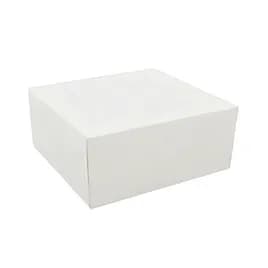 Easy Lock Cake Box 12X12X5.5 IN SUS Paperboard CRB White Square Lock Corner 1-Piece 100/Bundle