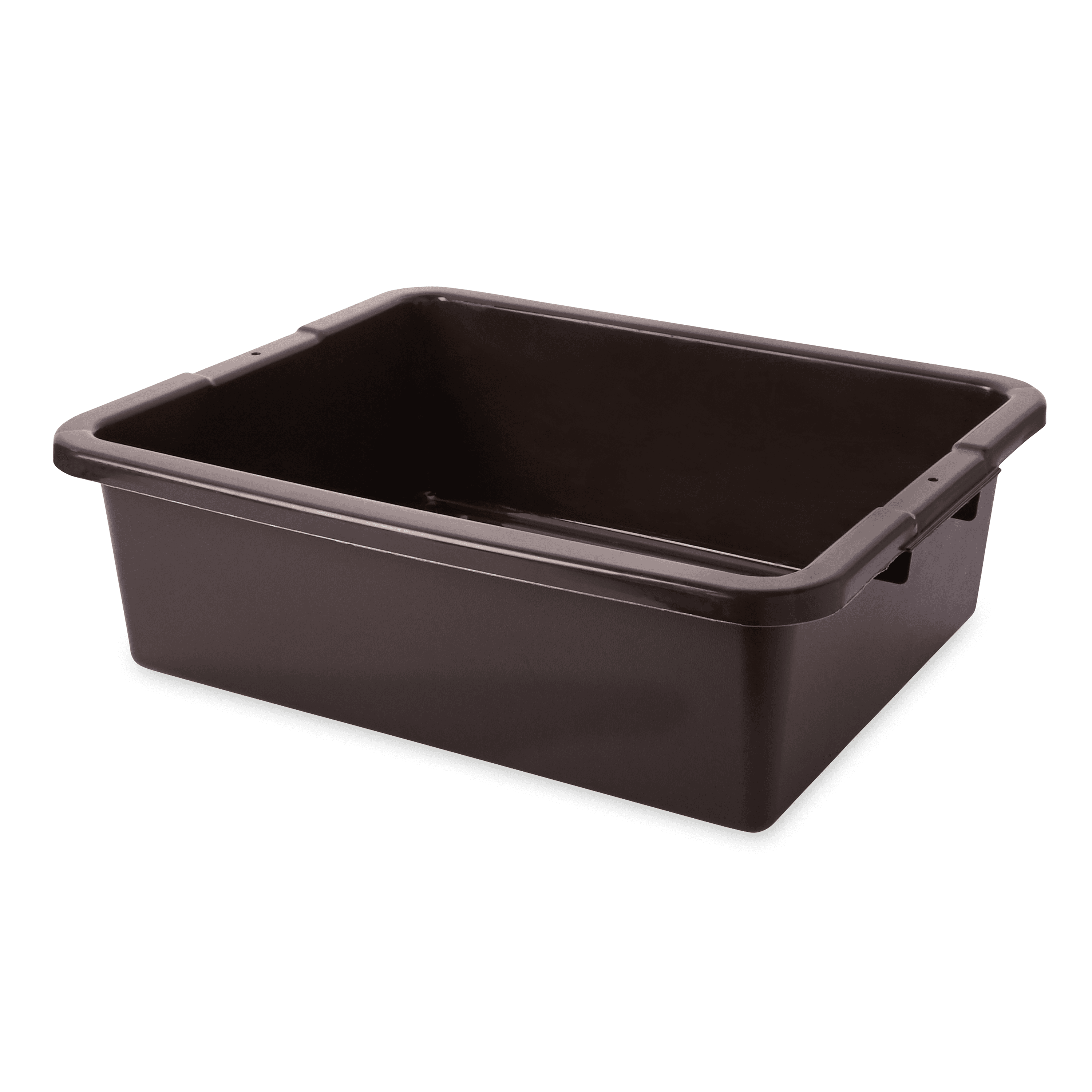 Bus Tub 21.50X17.13X7 IN Brown HDPE 1/Each