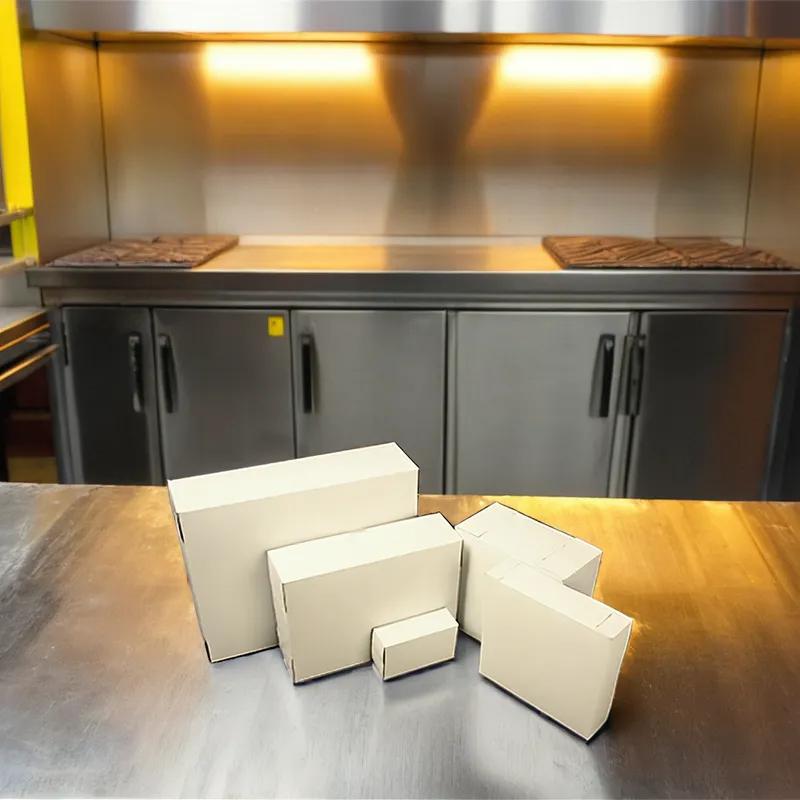 Easy Lock Cake Box 16X16X5.5 IN SUS Paperboard CRB White Square Lock Corner 1-Piece 50/Bundle