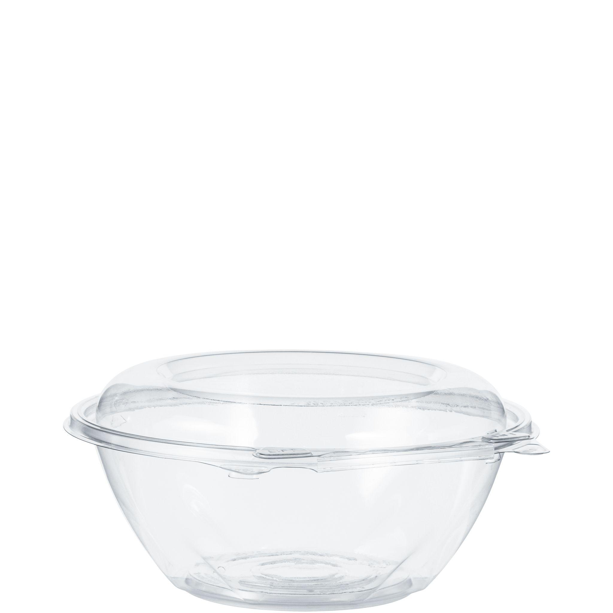 Dart® Safeseal™ Bowl & Lid Combo With Dome Lid 24 OZ PET Clear Round 50 Count/Pack 3 Packs/Case 150 Count/Case