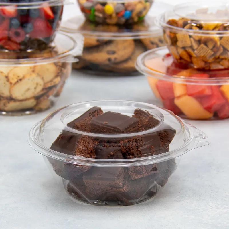 Dart® Safeseal™ Bowl & Lid Combo With Dome Lid 24 OZ PET Clear Round 50 Count/Pack 3 Packs/Case 150 Count/Case