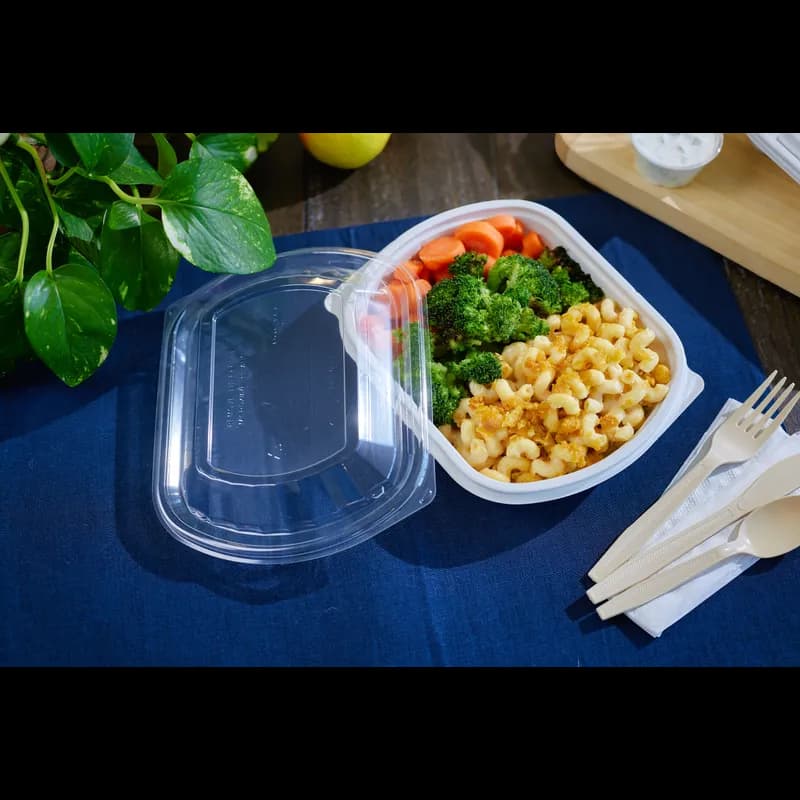Food Container Base 24 OZ MFPP White Rectangle 252/Case