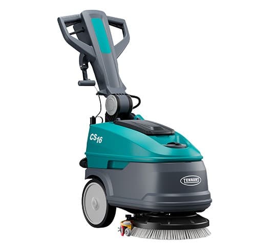 CS16 Micro Walk Behind Scrubber 3.9 GAL 13.8IN On-Board Charger Pad Disk Foldable Handle Lithium-Ion Battery 1/Each