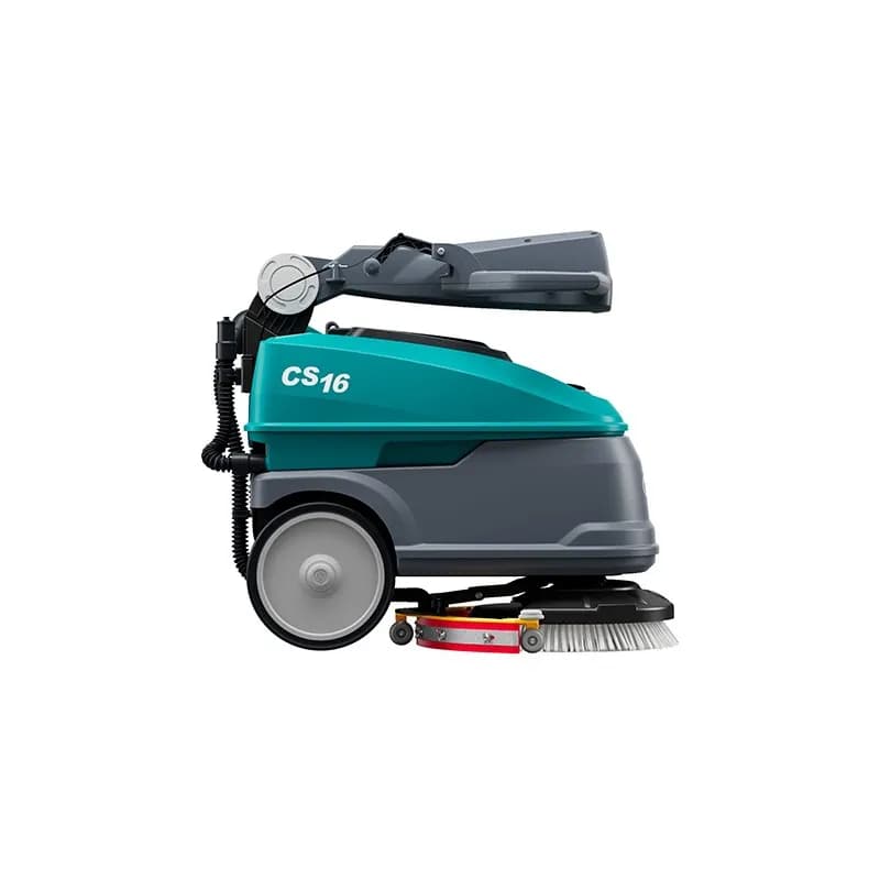 CS16 Micro Walk Behind Scrubber 3.9 GAL 13.8IN On-Board Charger Pad Disk Foldable Handle Lithium-Ion Battery 1/Each