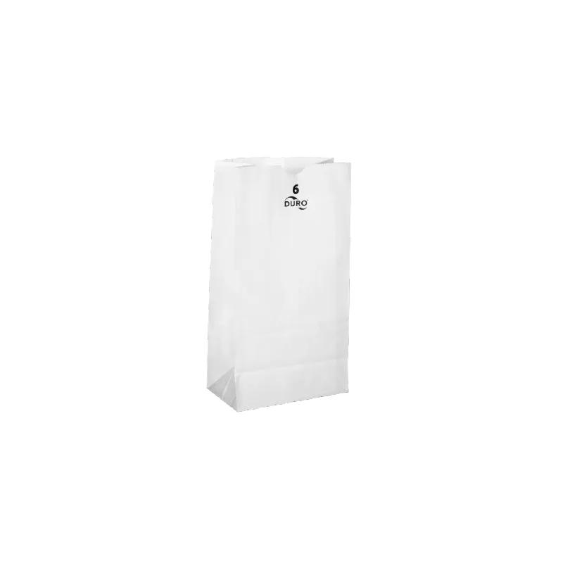 Bag 6X3.5X11 IN 6 LB Virgin Paper 35# White With Self-Opening (SOS) Closure 500/Bundle
