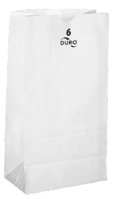 Bag 6X3.5X11 IN 6 LB Virgin Paper 35# White With Self-Opening (SOS) Closure 500/Bundle