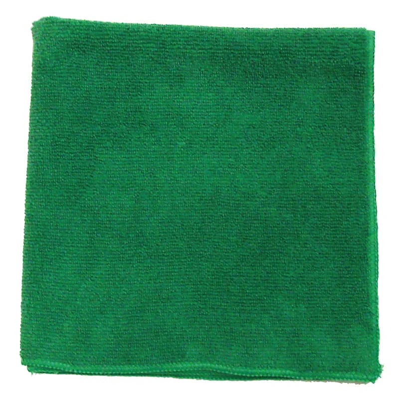 Cleaning Cloth 16X16 IN Microfiber Green 12 Count/Pack